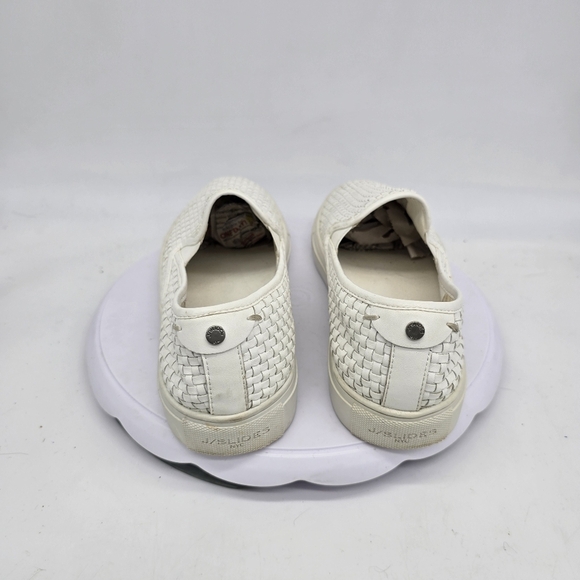 J/slides Shoe Women's 10 Justine Woven Platform Sneakers White - Picture 5 of 8